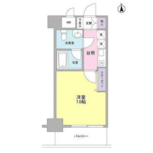 セレーノ品川【4階】の間取り