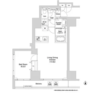 コンフォリア上野入谷【6階】の間取り