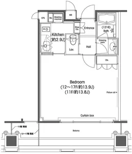 品川グラスレジデンス【15階】の間取り