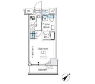 コージーコート島津山【8階】の間取り