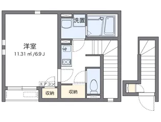 クレイノエクセル戸越Ⅱ【2階】の間取り