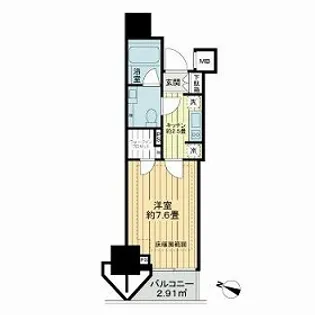 シティハウス目黒ザ・ツインSOUTH棟【16階】の間取り