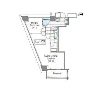 コンフォリア新宿イーストサイドタワー【2階】の間取り