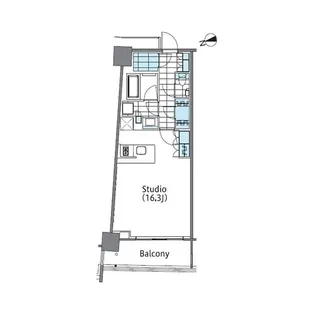 コンフォリア新宿イーストサイドタワー【6階】の間取り
