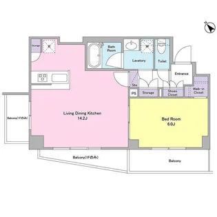 ケリア西馬込アジールコート【1階】の間取り