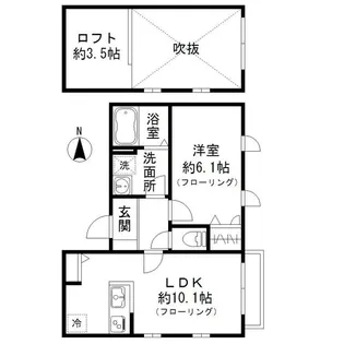 東京都目黒区鷹番3丁目【アパート】の間取り