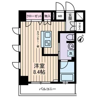 クオーレ西新宿【1階】の間取り
