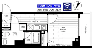 グランドコンシェルジュ日本橋水天宮【6階】の間取り