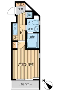ザ・パーククロス市ヶ谷【0101号室】の間取り