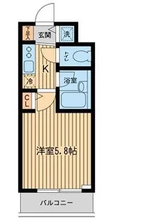 ザ・パーククロス市ヶ谷【0105号室】の間取り
