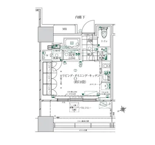 ローレルタワールネ浜松町【4階】の間取り