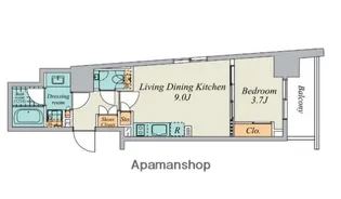 クレストコート広尾【3階】の間取り