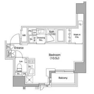 ザ・パークハビオ蒲田【10階】の間取り