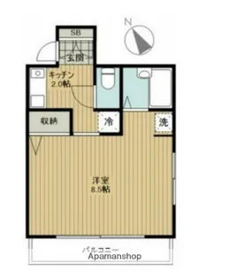 松林堂SK第3マンション【2階】の間取り