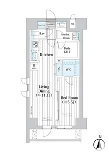 L・BASE押上SOUTH【4階】の間取り