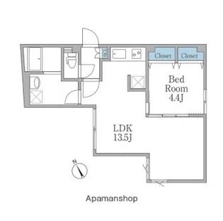 LAPIS恵比寿Ⅱ【3階】の間取り