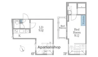 LAPIS恵比寿Ⅱ【1階】の間取り