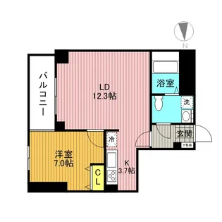 エスティメゾン都立大学【2階】の間取り