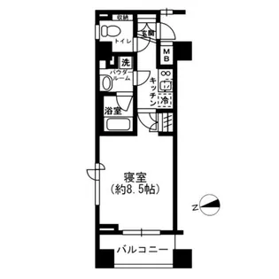 レジディア四谷三丁目【6階】の間取り