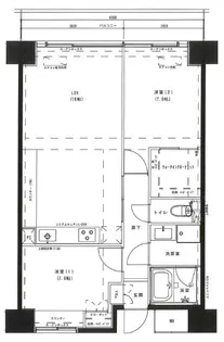 レジディア芝浦【4階】の間取り