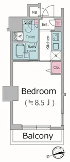 レジディア銀座東【5階】の間取り