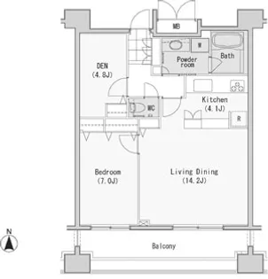 レジディア西麻布【9階】の間取り