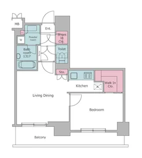 レジディア三軒茶屋【4階】の間取り