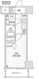 レジディア笹塚Ⅱ【7階】の間取り