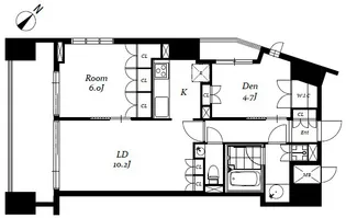 チェスターコート御茶ノ水【3階】の間取り
