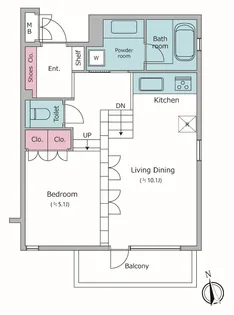 NTPRレジデンス下馬【2階】の間取り
