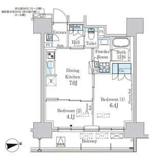 パークアクシス蔵前・春日通り【7階】の間取り