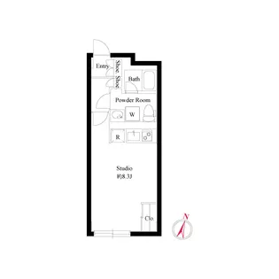 グローリオシェルト桜新町【0402号室】の間取り