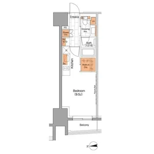 ザ・パークハビオ上野【9階】の間取り