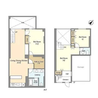 パークフラッツ祐天寺【1階】の間取り