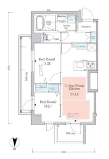 アーバネックス南品川Ⅱ【2階】の間取り