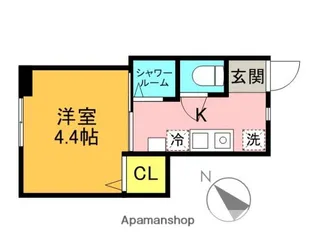 グレースアロー経堂【1階】の間取り