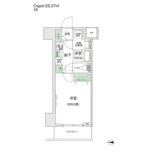 スタイリオ蒲田Ⅱ【12階】の間取り
