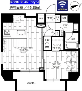 ステージファースト上野松が谷アジールコート【7階】の間取り