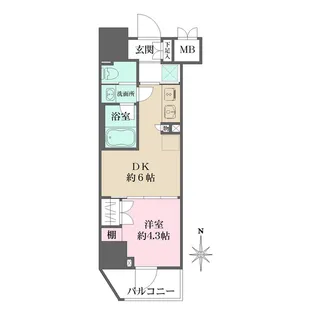 ルフォンプログレ元浅草マークス【6階】の間取り