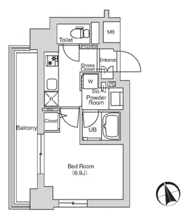 エミリブ鷺ノ宮【9階】の間取り
