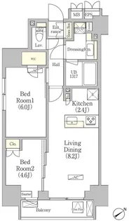 パークヴィラ恵比寿【6階】の間取り