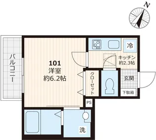 JHK【101号室号室】の間取り