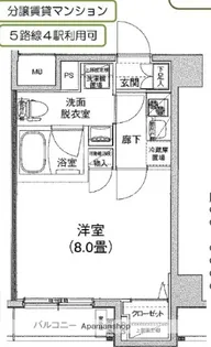 ルフレプレミアム芝公園【7階】の間取り