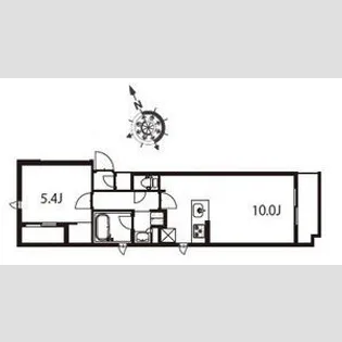 アジールコート東大井【4階】の間取り