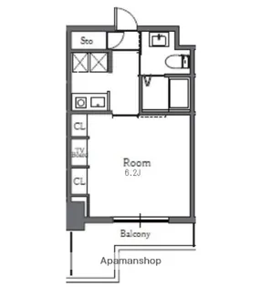 TOTSU RESIDENCE SHIBA【9階】の間取り