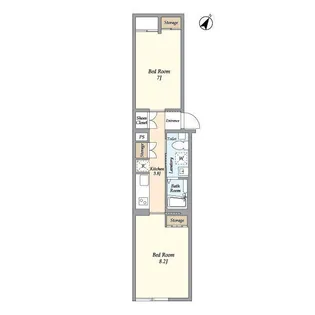 SOLASIARESIDENCE都立大学【101号室】の間取り