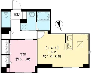 カーサ セレーノ【102号室号室】の間取り