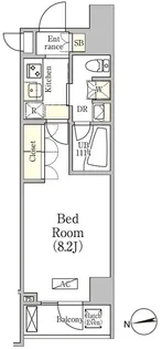 アジールコート品川中延サウス【8階】の間取り