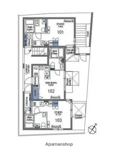 アヴァンタージュ恵比寿【301号室】の間取り
