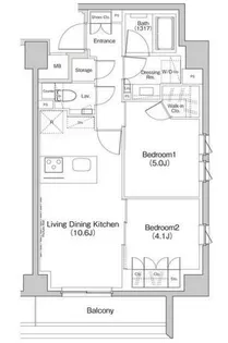 ザ・パークハビオ下北沢【3階】の間取り